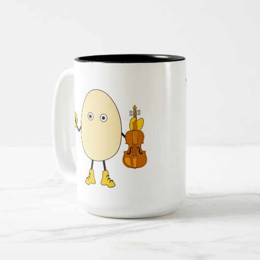 Tasse 2 Couleurs Violoniste d'Egghead (Devant gauche)