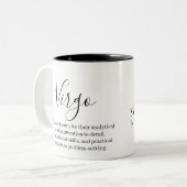 Tasse 2 Couleurs Virgo Traits et signe Zodiac (Devant gauche)
