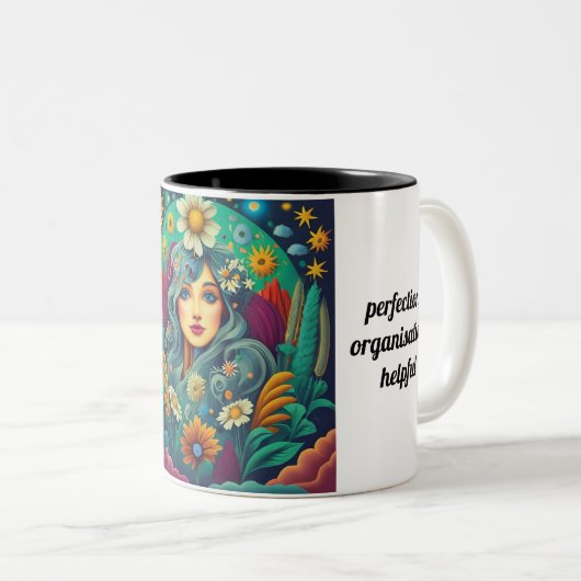 Tasse 2 Couleurs Virgo - Zodiac Art (Devant droit)