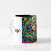 Tasse 2 Couleurs Virgo - Zodiac Art (Devant gauche)