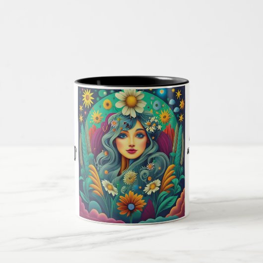 Tasse 2 Couleurs Virgo - Zodiac Art (Centre)