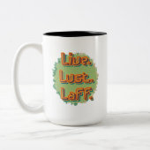 Tasse 2 Couleurs Vis. La luxure. Laff. Gfx-03 (Gauche)