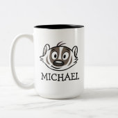 Tasse 2 Couleurs Visage de blaireau de boomer du raton laveur | de (Gauche)