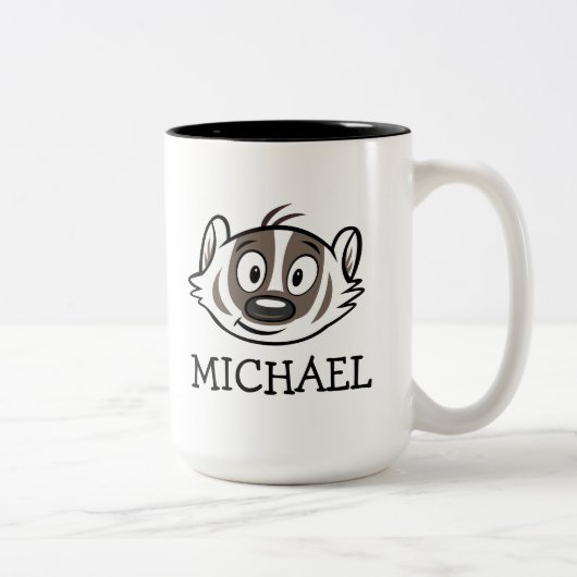 Tasse 2 Couleurs Visage de blaireau de boomer du raton laveur | de (Droit)