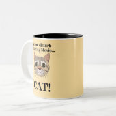 Tasse 2 Couleurs Visage de chat drôle  (Devant gauche)