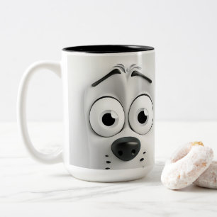 Tasse 2 Couleurs Visage de chien Sarcastique pour tous les amoureux