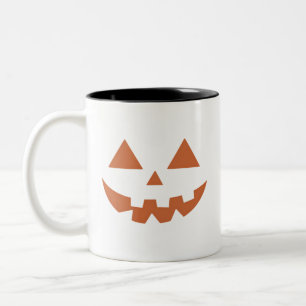 Tasse 2 Couleurs Visage de citrouille géant Jack O' Lantern Hallowe