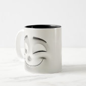 Tasse 2 Couleurs Visage de dessin animé 3D (Devant gauche)