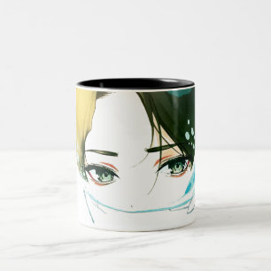 Tasse 2 Couleurs visage de femmes abstraites