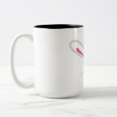 Tasse 2 Couleurs Visage de lapin de Pâques (Gauche)