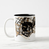 Tasse 2 Couleurs visage de ligne blanc (Gauche)