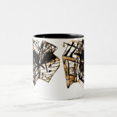 Tasse 2 Couleurs visage de ligne blanc (Centre)