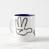 Tasse 2 Couleurs Visage de ondulation (Devant gauche)