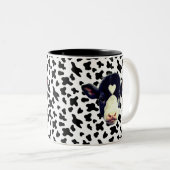 Tasse 2 Couleurs Visage de vache noir et blanc (Devant droit)