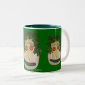 Tasse 2 Couleurs Visage de Veggie (Devant droit)