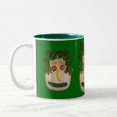 Tasse 2 Couleurs Visage de Veggie (Gauche)