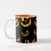 Tasse 2 Couleurs Visage du Citrouille Jack-o'-lantern (Gauche)