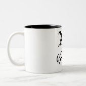 Tasse 2 Couleurs Visage fâché de bande dessinée (Gauche)