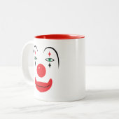 Tasse 2 Couleurs Visage heureux de clown (Devant gauche)