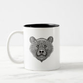 Tasse 2 Couleurs Visage inspiré d'ours (Gauche)