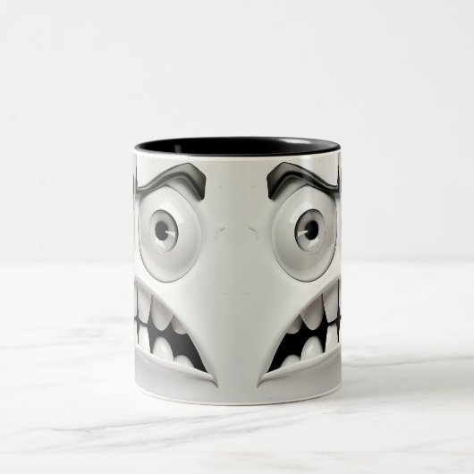 Tasse 2 Couleurs Visage Sarcastique 3D (Centre)