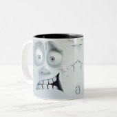 Tasse 2 Couleurs Visage Sarcastique 3D (Devant gauche)