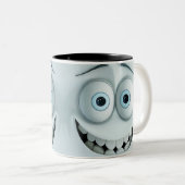 Tasse 2 Couleurs Visage Sarcastique 3D (Devant droit)