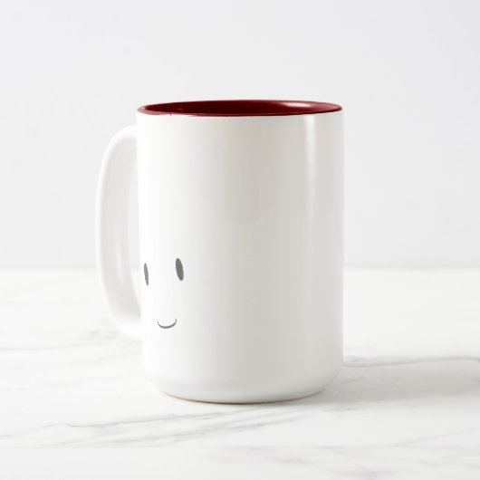 Tasse 2 Couleurs Visage souriant (Devant gauche)