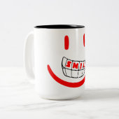 Tasse 2 Couleurs visage souriant (Devant gauche)