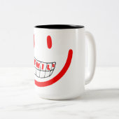 Tasse 2 Couleurs visage souriant (Devant droit)