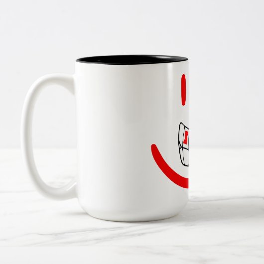 Tasse 2 Couleurs visage souriant (Gauche)
