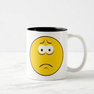 Tasse 2 Couleurs Visage Triste Froncé