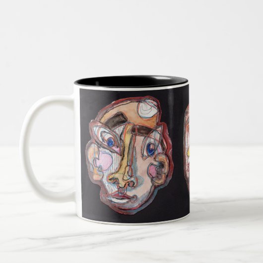 Tasse 2 Couleurs Visages (Gauche)
