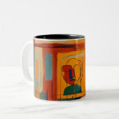 Tasse 2 Couleurs "Visages Abstraits Rothko Mug" (Devant gauche)