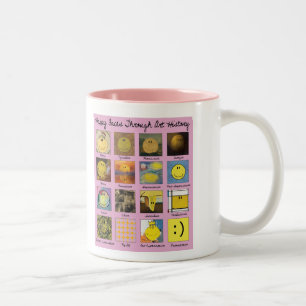 Tasse 2 Couleurs visages heureux à travers l'histoire de l'art