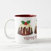 Tasse 2 Couleurs Visions de prunes de sucre Pudding Noël britanniqu (Gauche)