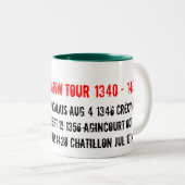 Tasse 2 Couleurs Visite anglaise d'arc 1340 - 1453, Sluys 24 juin… (Devant droit)