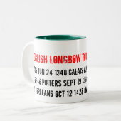 Tasse 2 Couleurs Visite anglaise d'arc 1340 - 1453, Sluys 24 juin… (Devant gauche)