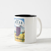 Tasse 2 Couleurs Visiter l'océan "Aller en avion" (Devant droit)