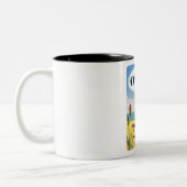 Tasse 2 Couleurs Visiter l'océan "Aller en avion" (Gauche)