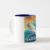 Tasse 2 Couleurs Visitez l'art spatial de l'Univers. (Devant gauche)