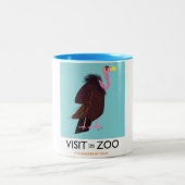 Tasse 2 Couleurs Visitez le zoo (Centre)