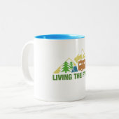 Tasse 2 Couleurs vivant la vie 2 de camping de rv (Devant gauche)