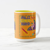 Tasse 2 Couleurs Vive la liberté orange (Devant droit)