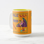 Tasse 2 Couleurs Vive la liberté orange (Devant gauche)