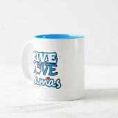 Tasse 2 Couleurs Vivent, aiment, les lamas (Devant gauche)