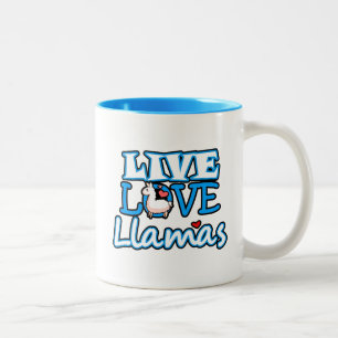 Tasse 2 Couleurs Vivent, aiment, les lamas