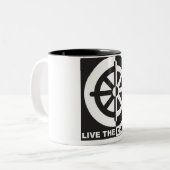 Tasse 2 Couleurs Vivent le Dharma (Devant gauche)