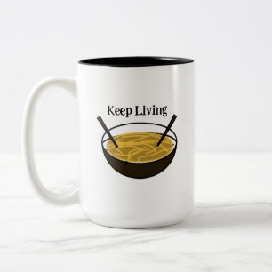 Tasse 2 Couleurs Vivez – Conception de dessins animés positifs et m