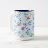 Tasse 2 Couleurs Vivid Floral Garden (Devant gauche)
